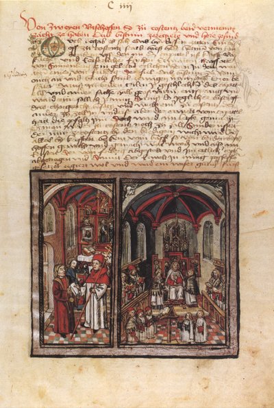Konstanzer Bistumsstreit von 1474 von Diebold Schilling the Younger
